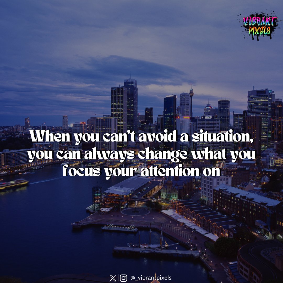 _vibrantpixels's tweet photo. In the face of unavoidable situations, the power lies in redirecting focus. Choose where your attention lands, and you'll find strength even in challenges. 🔍💪 

#quotes #quoteoftheday  #quotestoliveby #motivationquotes #SuccessMindset #MorningMotivation  #vibrantpixels https://t.co/Bu81wCns8o