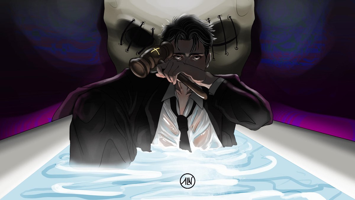 aln_folio's tweet photo. Higuruma Hiromi, a defense lawyer and jujutsu sorcerer.
Hiromi meeting Itadori  
#higuruma #jjk #digitalpainting #artph #fyp #higurumahiromifanart #jujutsukaisen #fanart #anime #animeart #illustration #digitalart #art https://t.co/LALnoKDBU6