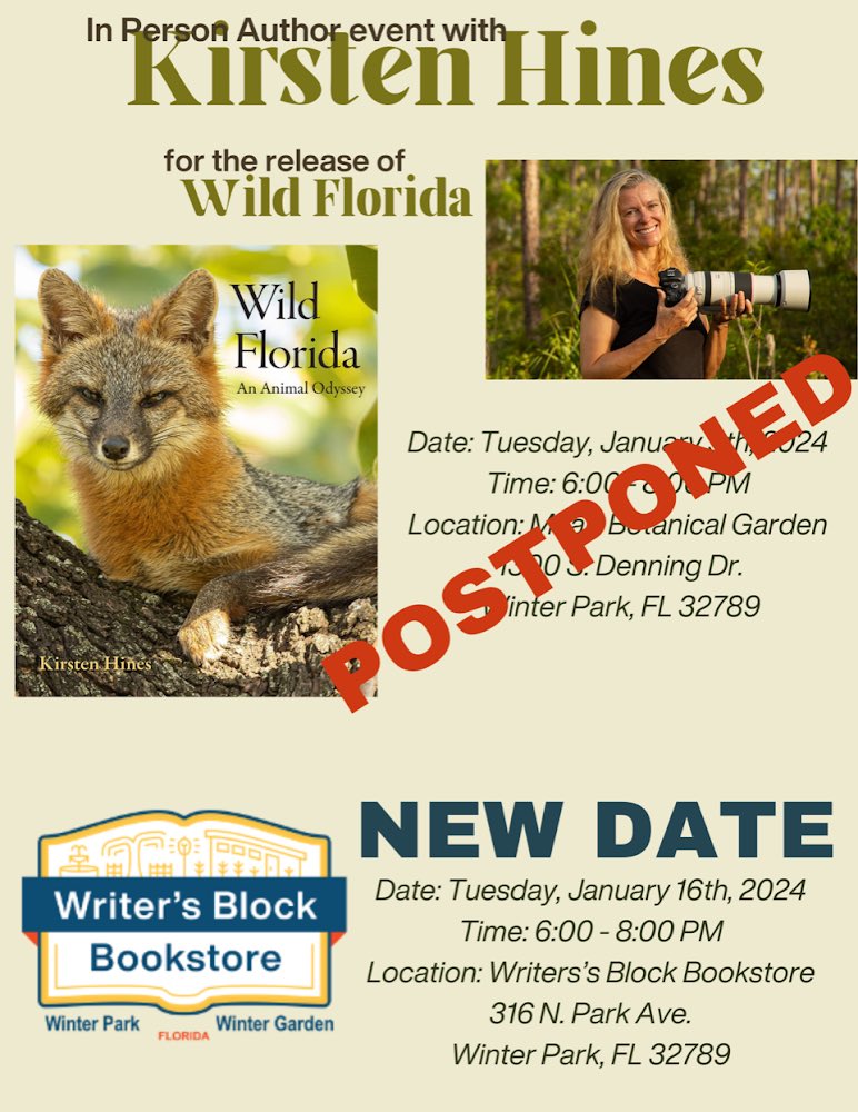 The weather is not on our side today! The tornado-riddled storms that hit the panhandle are on their way to Orlando tonight. To keep everyone safe, my event <a href="/WritersBlockWP/">Writer’s Block Bookstore</a> has been rescheduled for next week. Stay safe everyone!!!