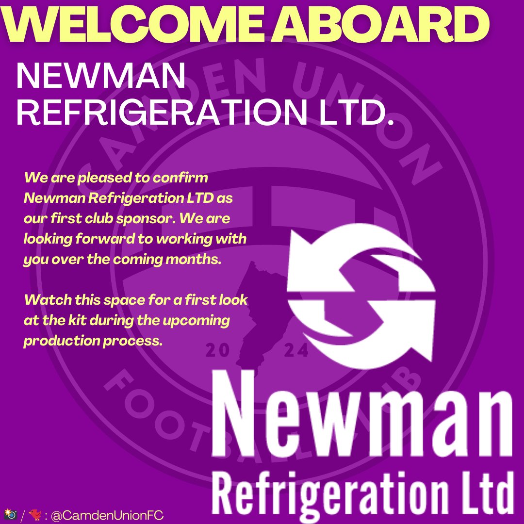 A massive thank you to @Newman_LTD for supporting the club in these early stages, a pleasure to have you on board. This is only the beginning. #UpTheUnion 🟣⚪