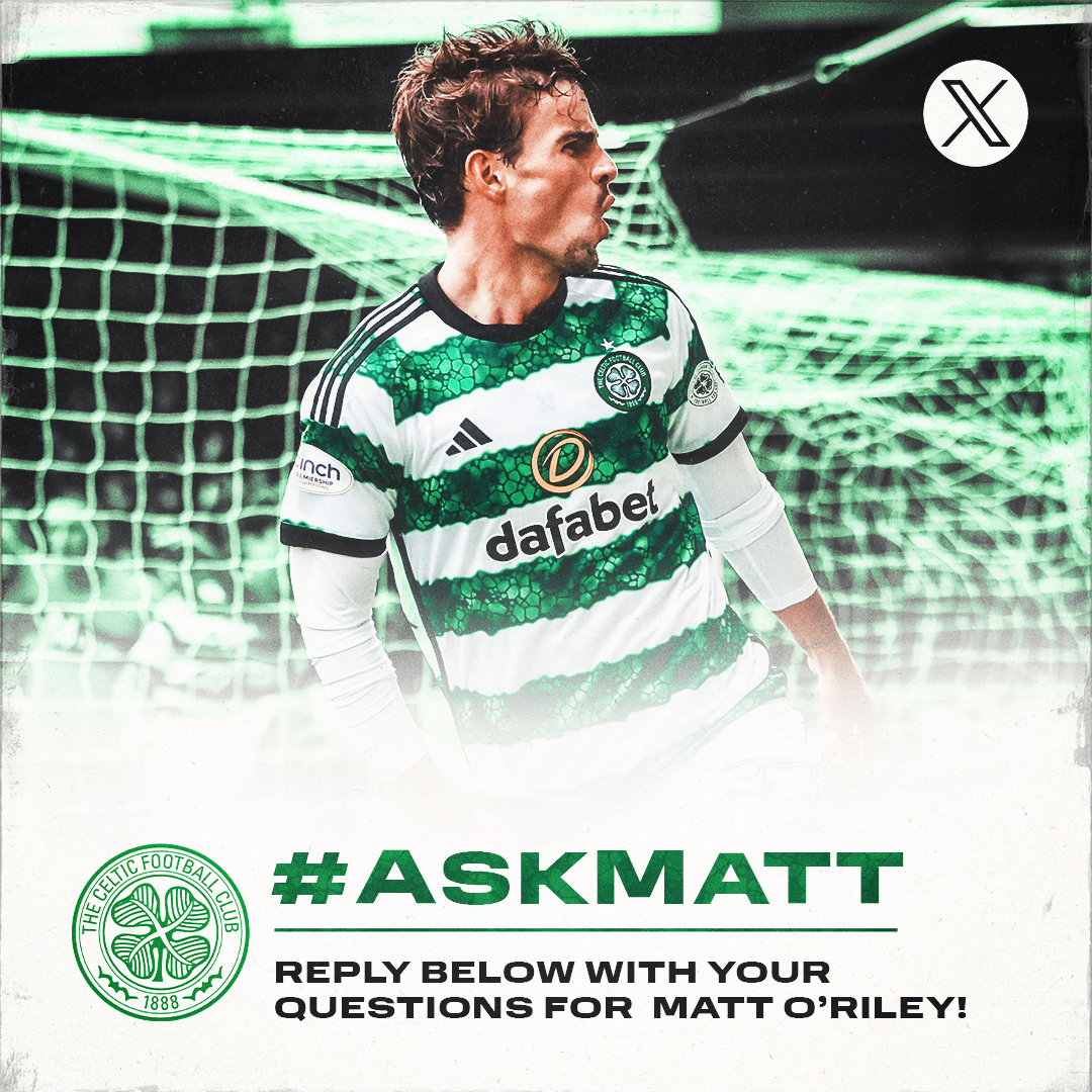 🚨 Time for another #CelticFC Q&A! 🚨

Matt O'Riley will be in the hot seat this week to answer your questions 🇩🇰📲

Reply to this post with your question, using the hashtag #AskMatt to get involved 🍀⤵️