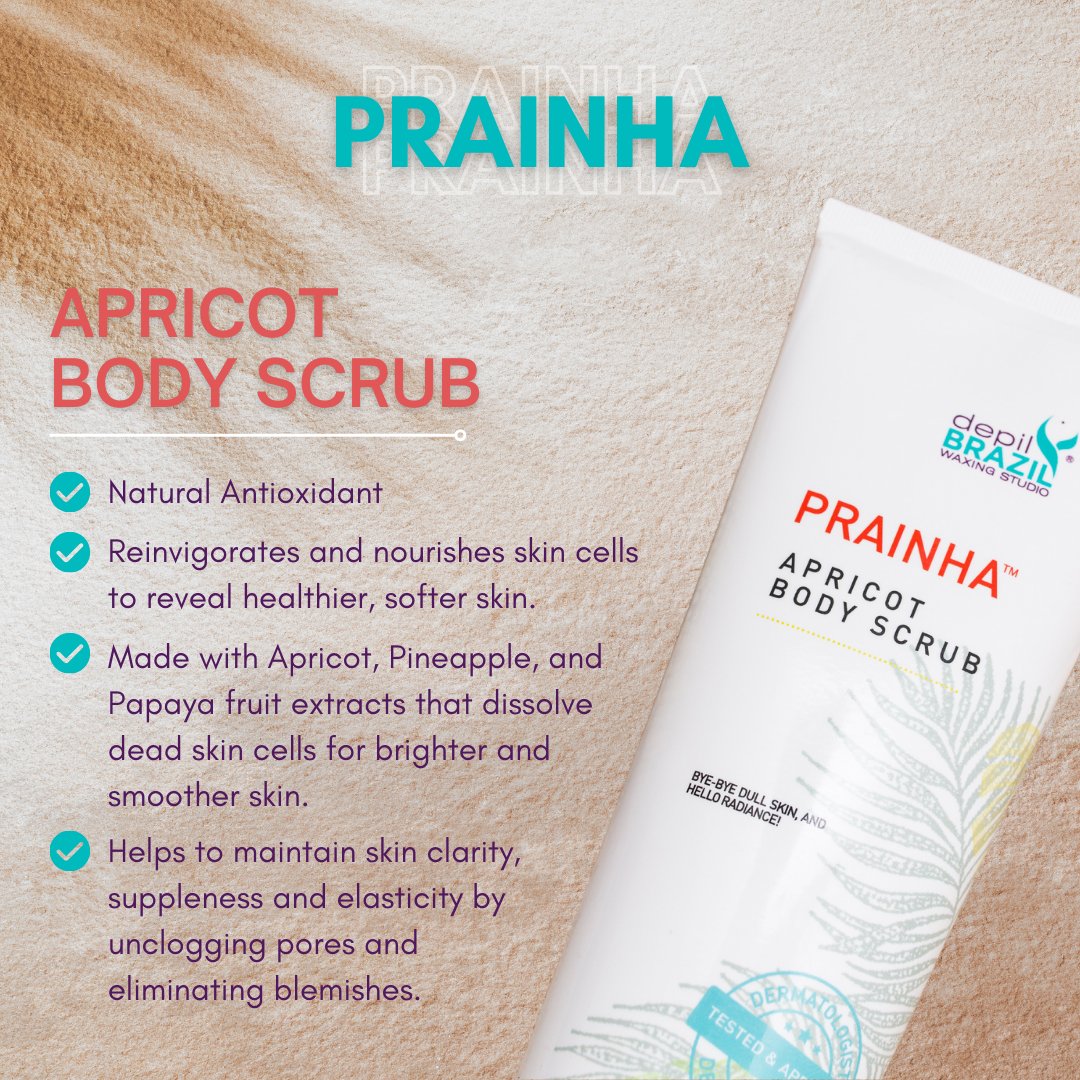 DepilBrazilWax's tweet photo. Unlock radiant skin on #NationalApricotDay! 🍑✨ 
Try our Prainha Apricot Body Scrub – a natural antioxidant-rich blend of Apricot, pineapple, and papaya extracts. 🌟 Say goodbye to blemishes and hello to brighter, smoother skin! 🚿 https://t.co/nCzIWbB5by