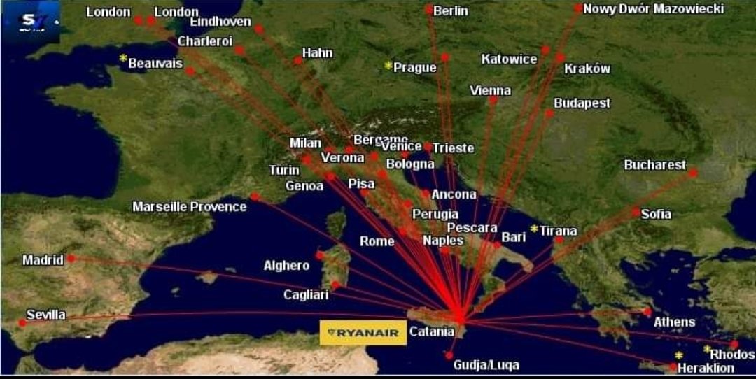 🏖️ #Summer24, #Ryanair ✈️
👉 Le destinazioni attualmente raggiungibili da <a href="/CTAairport/">Aeroporto di Catania</a> con <a href="/Ryanair/">Ryanair</a> ✈️✈️
