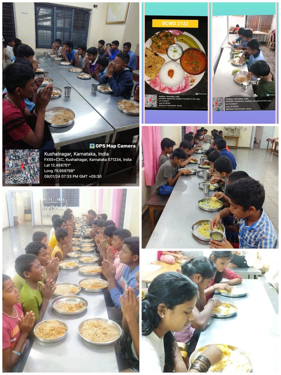 ಇಲಾಖೆಯ ಮೆಟ್ರಿಕ್ ಪೂರ್ವ ಮತ್ತು ಮೆಟ್ರಿಕ್ ನಂತರದ ವಿದ್ಯಾರ್ಥಿ ನಿಲಯಗಳ ವಿದ್ಯಾರ್ಥಿಗಳಿಗೆ ಇಂದು ರಾತ್ರಿ ವಿತರಿಸಿರುವ ಊಟ (ದಿನಾಂಕ:09-01-2024)
<a href="/ZP_Kodagu/">Kodagu Zilla Panchayat</a>
<a href="/KodaguDC/">DC Kodagu</a> 
<a href="/BCWD_KARNATAKA/">BCWD_KARNATAKA</a>