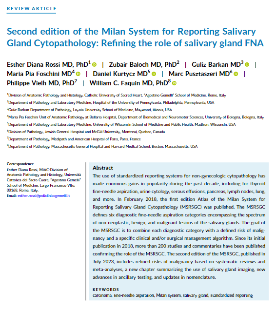 This concludes our 2nd edition of the #MilanSystem #CytoChat! Thank you so much everyone for tuning in today. Be sure to check out the latest article by Milan System experts, now available in our January 2024 issue: acsjournals.onlinelibrary.wiley.com/doi/10.1002/cn…