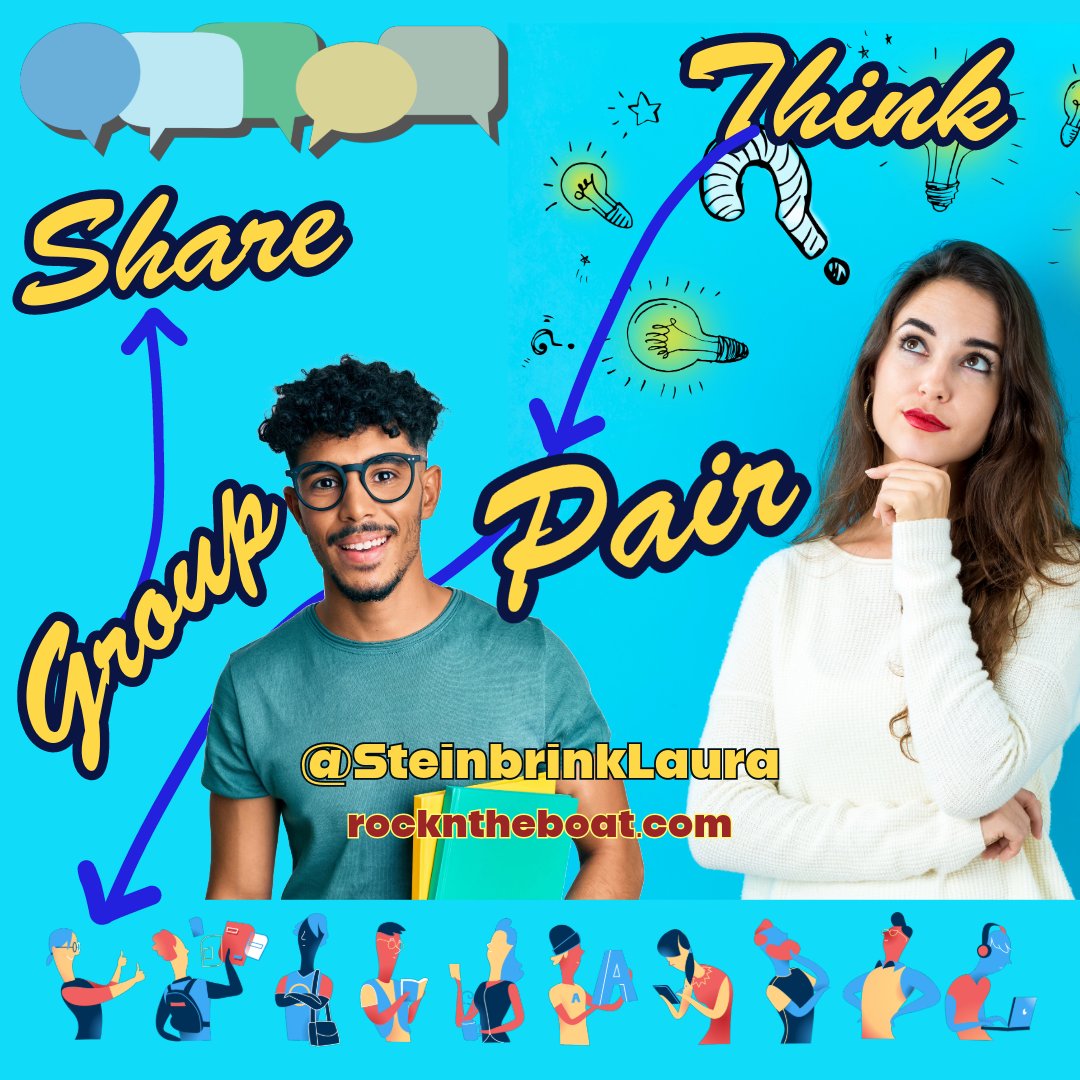 🎉 NewPost 🎉 This post discusses the benefits of the "Think Pair Group Share" strategy, an extension of the well-known "Think-Pair-Share" technique. Lots of goodness in this adaptation! 
rockntheboat.com/2024/01/09/thi… 
#k12 #teachertwitter #rockntheboat #edchat