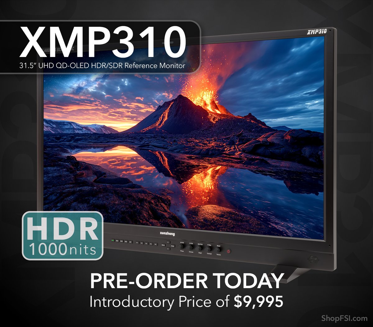 The XMP310 is a groundbreaking new 31.5" UHD QD-OLED HDR/SDR Reference Display ready to handle the most demanding HDR &amp; SDR monitoring needs of professional colorists, editors, and directors. Pre-order today at an introductory price of just $9,995.  shopfsi.com/XMP310-p/xmp31…