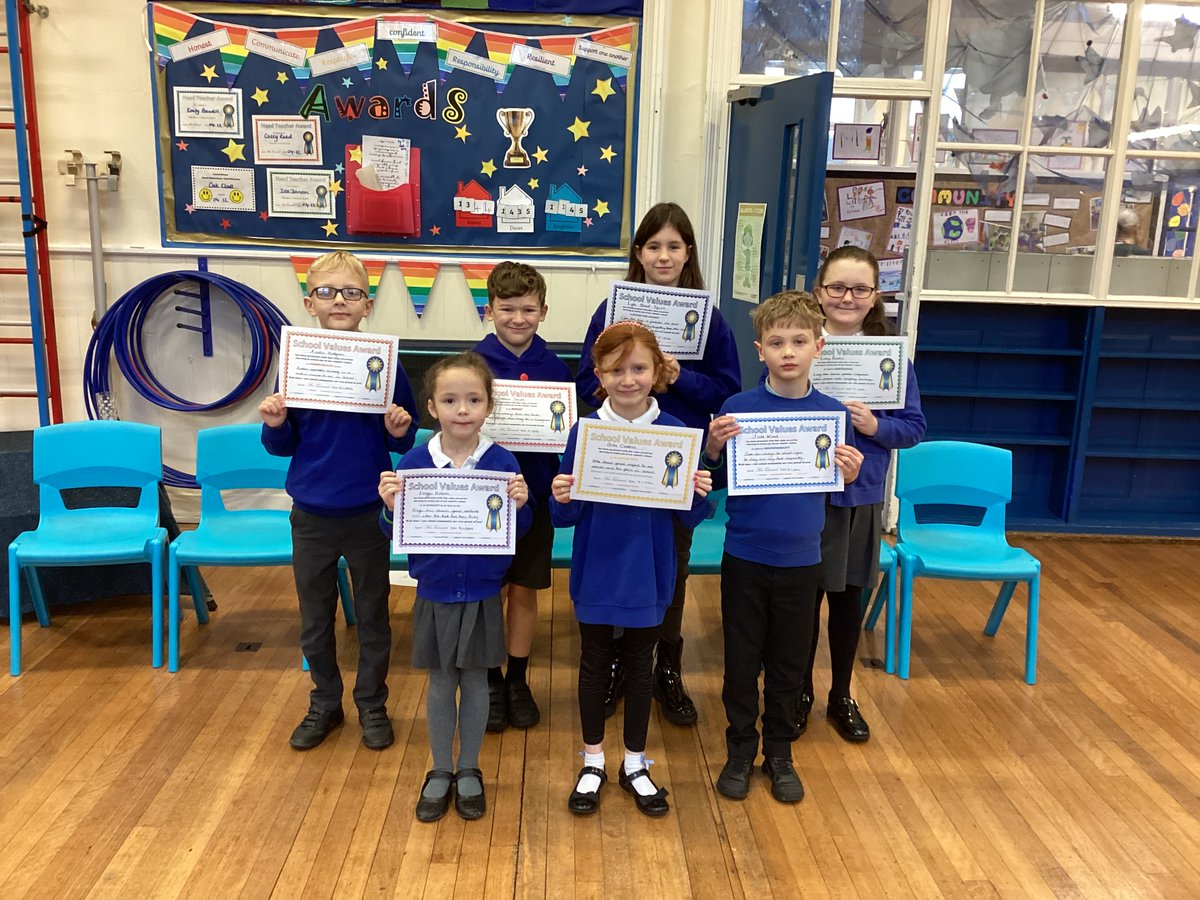 HinchMillSchool's tweet photo. Happy New Year! We had a fantastic start to 2024 with our Values Awards Assembly today. We celebrated these pupils wonderful achievements and nominations for a School Value Award - Well done! #HinchMillSchool #FledgeAndFlyHigh https://t.co/92un0doIbi