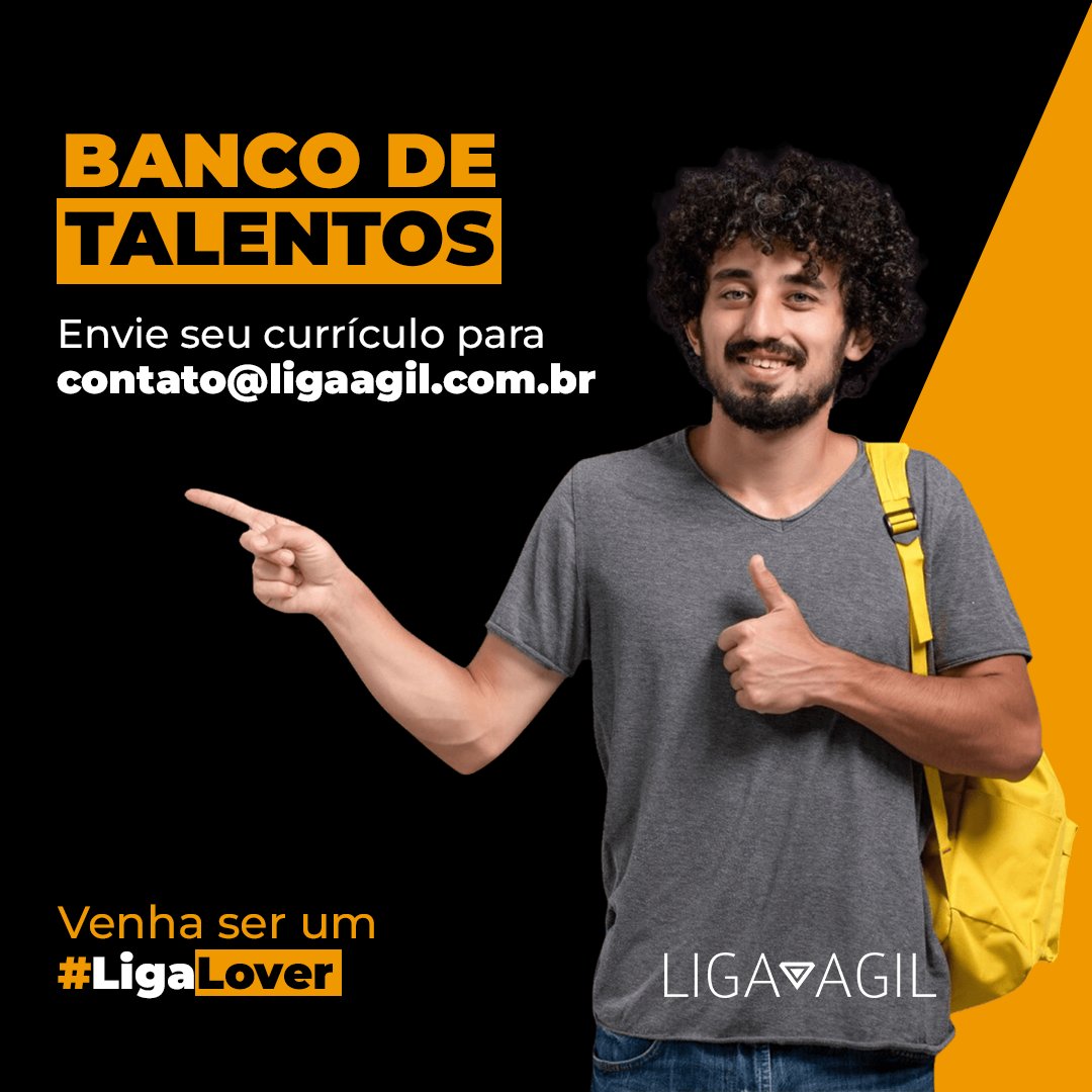 LigaAgil4All's tweet photo. Aqui na Liga, nossas portas estão sempre abertas para profissionais dedicados. 

Envie seu CV para contato@ligaagil.com.br ou pelo nosso site: https://t.co/plUr3KAfpJ

💛 Vem ser um #LigaLover. Vem pra Liga Ágil!

#Contratando #Vagas #VempraLiga #BancodeTalentos https://t.co/vXTT4279EM