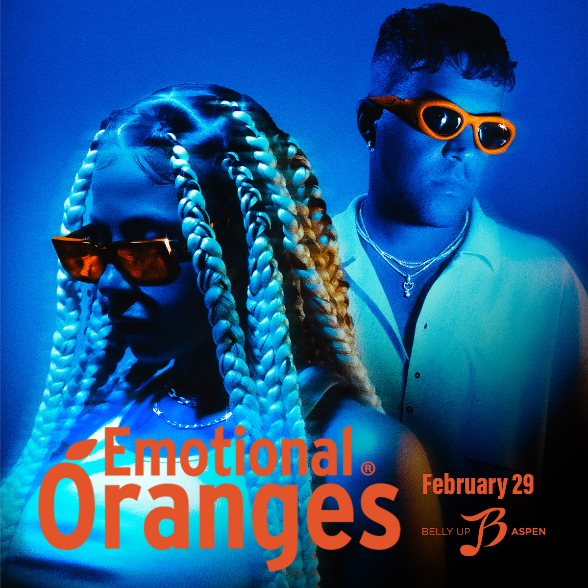 Soulful R&B duo @EmotionalOrange debuts 2/29! Presale starts Thu, 1/11 @ 11am MT. Sign up by 8:30am MT on 1/11 to receive the presale code: bit.ly/3MSARpt