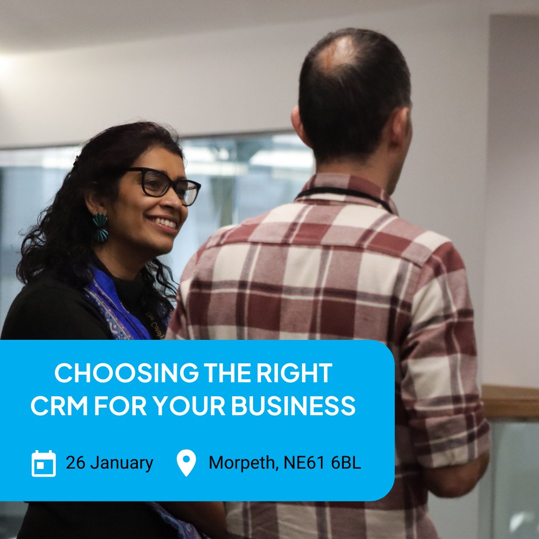 🚨 UPCOMING EVENT 🚨

Are you interested in learning more about Customer Relationship Management (CRM) systems? Come along to this event that we are hosting alongside the <a href="/nechamber/">The Chamber</a>.

26 January in Morpeth. Register here. 👇
eventbrite.co.uk/e/digital-path…
