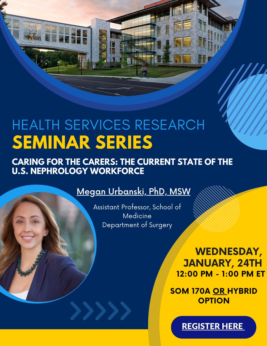 Emory Health Services Research Center (@emoryhsr) on Twitter photo Happy New Year!✨
Join us for our next HSRC seminar featuring Assistant Professor Megan Urbanski, PhD, MSW <a href="/EmoryMedicine/">Emory School of Medicine</a> <a href="/EmorySurgery/">Emory Surgery</a>
📅January 24, 2024 ⏲️12-1pm (ET) 📍SOM RM 170A or Zoom
Register here: zoom.us/webinar/regist… Happy New Year!✨
Join us for our next HSRC seminar featuring Assistant Professor Megan Urbanski, PhD, MSW <a href="/EmoryMedicine/">Emory School of Medicine</a> <a href="/EmorySurgery/">Emory Surgery</a>
📅January 24, 2024 ⏲️12-1pm (ET) 📍SOM RM 170A or Zoom
Register here: zoom.us/webinar/regist…