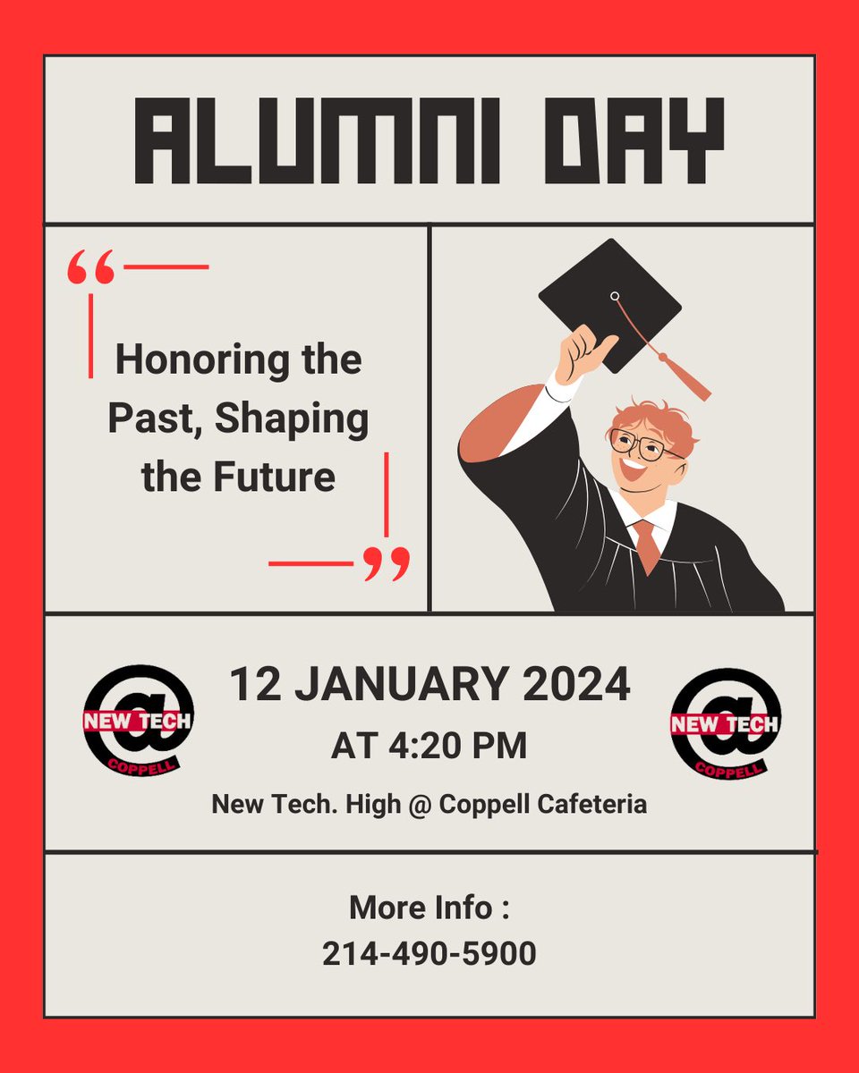 surprise! alumni day is THIS FRIDAY, january 12th at 4:20!! see you there!