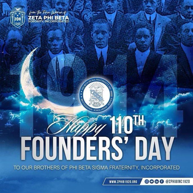 Happy Founders Day to Our Brothers of Phi Beta Sigma Fraternity, Incorporated! 💙🕊️ But a special shoutout to our home team, Alpha Zeta Chapter! @alphazetachapter. Congratulations on 110 years of hard work and dedication!

With love &amp; support from your Sorors! 💙🤍🕊️