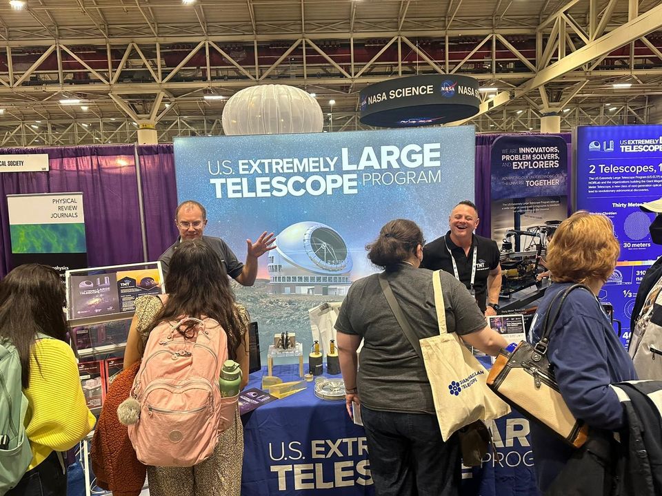 TMTObservatory's tweet image. Stop by our booth at #AAS243 to learn more and pick up some swag!

#USELTP #astronomy #TMT #ThirtyMeterTelescope #telescope #observatory