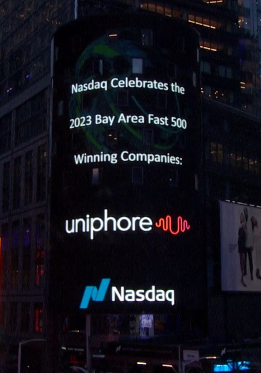 . @Uniphore's continued #growth is a testament to our team’s commitment to constant #innovation on behalf of our enterprise customers. What an honor to be celebrated by @Nasdaq and recognized as an @Deloitte Bay Area Fast 500 winning company. #Fast500 #enterpriseAI