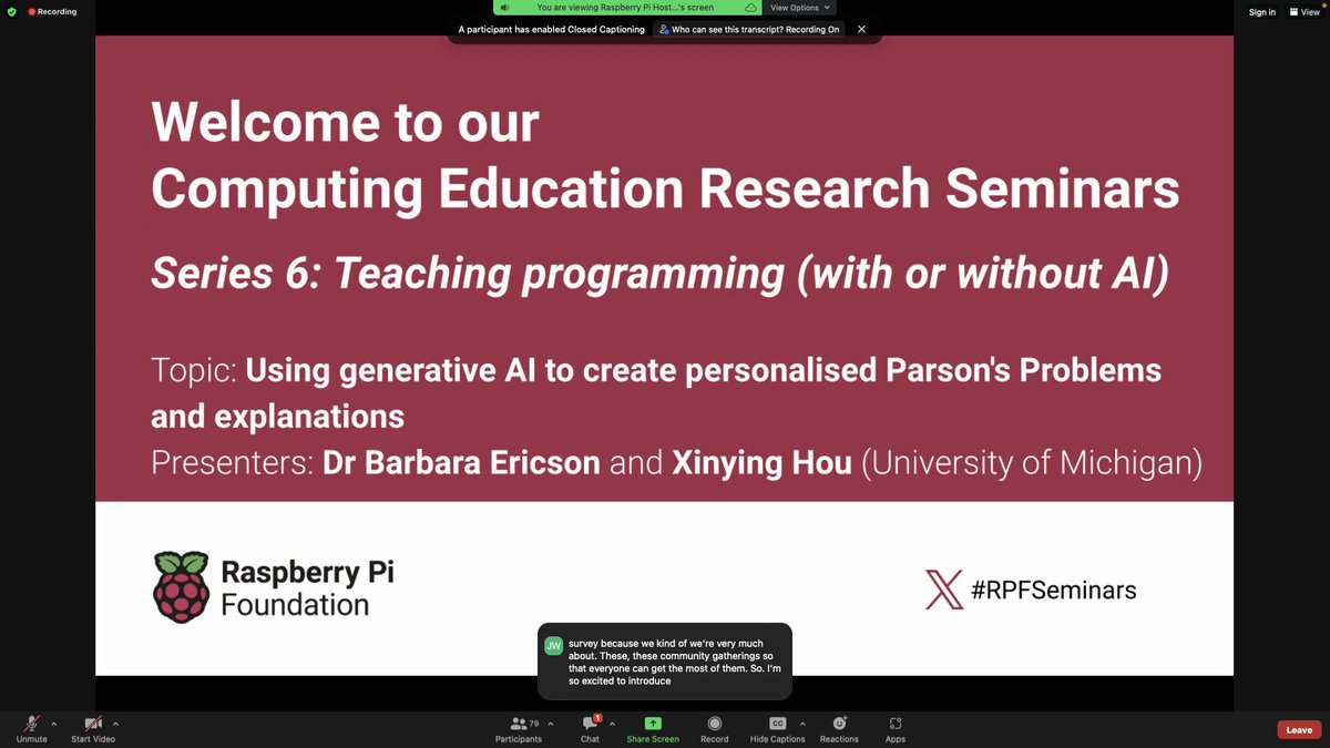 Excited to hear about 'Using Generative AI to create Personalised Parsons Problems and Explanations' with @RaspberryPi_org #RPFSeminars

Students typically find programming difficult, using adaptive ways to teach programming can make it easier.