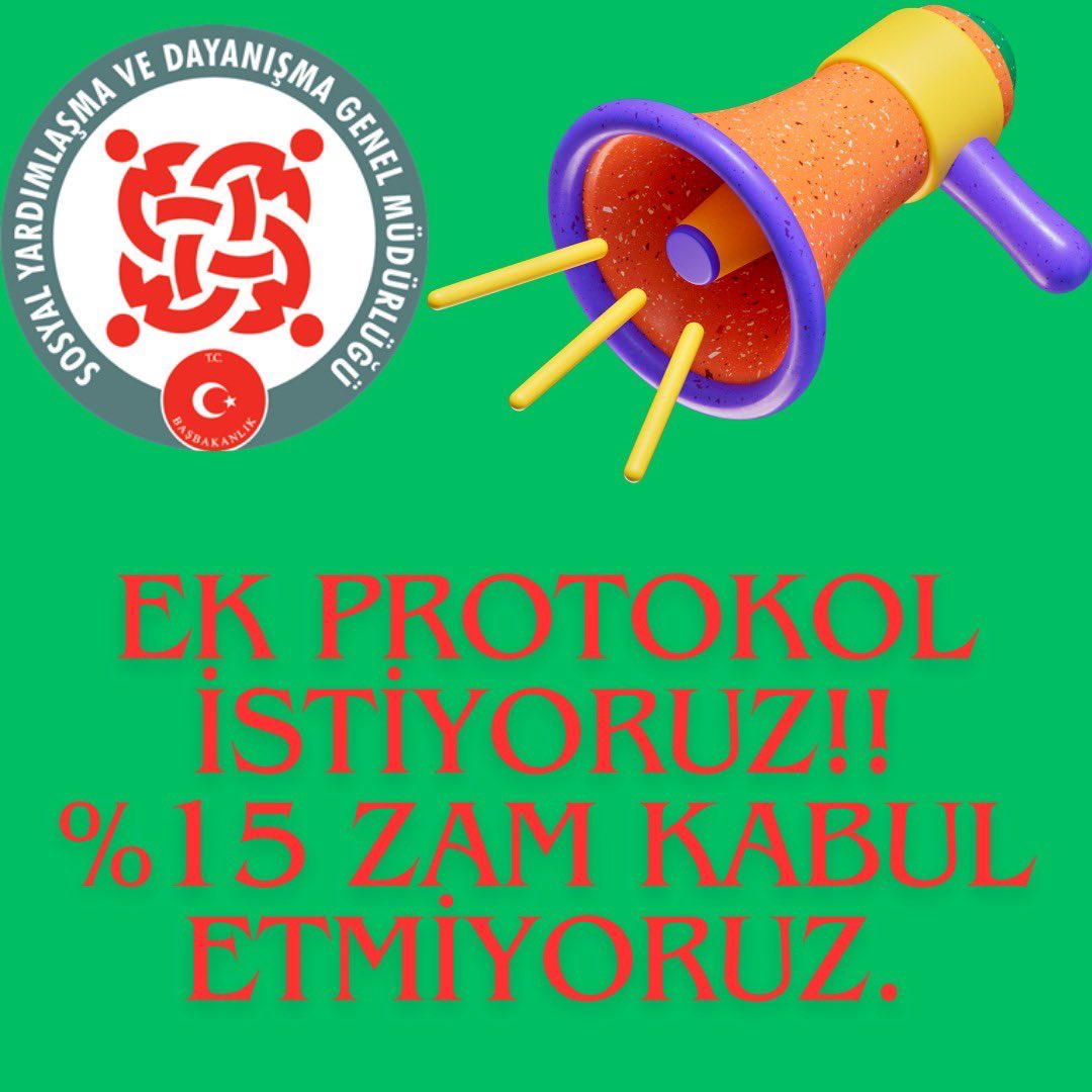 Ülkenin ihtiyaç duyulan her yerine her koşulda 7/24 hizmete koşan Sosyal Yardımlaşma ve Dayanışma personelleri ocakta en düşük memur maaşı altında kalacak.

#SYDVekProtokolistiyor 

<a href="/RTErdogan/">Recep Tayyip Erdoğan</a> <a href="/MahinurOzdemir/">Mahinur Özdemir Göktaş</a> <a href="/memetsimsek/">Mehmet Simsek</a> <a href="/isikhanvedat/">Prof. Dr. Vedat Işıkhan</a> <a href="/tcailesosyal/">T.C. Aile ve Sosyal Hizmetler Bakanlığı</a> <a href="/alemdareyup/">Eyüp Alemdar</a> <a href="/KOOPISSENDIKASI/">Koop-İş Sendikası</a>