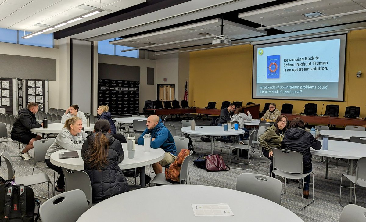 julia_skolnik's tweet photo. Upstream innovations can solve downstream problems, preventing unnecessary challenges and saving time and energy. The #TrumanThinkTank is applying this strategy to innovate Back to School Night, to design an impactful experience for parents, students, and staff! π§ β‘π₯ https://t.co/xArBuXF2uu