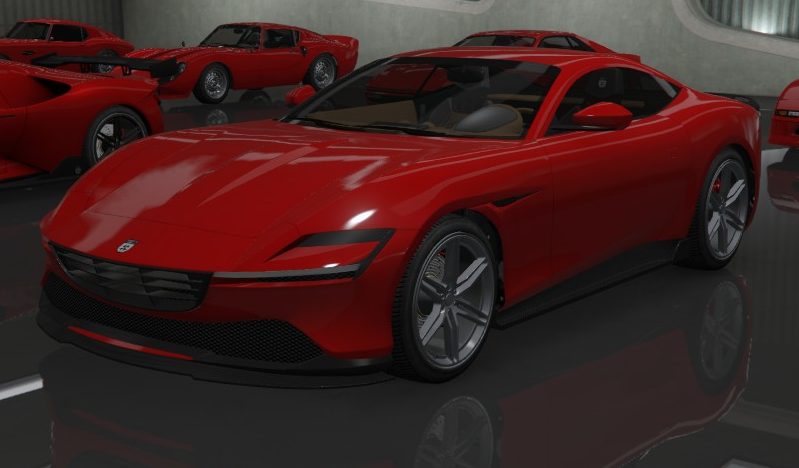 RaphaelComet's tweet photo. Got a couple new cars in #GTAOnline! Specifically, a couple #Grotti: Turismo Omaggio and the Itali GTO Stinger GT! For the Turismo Omaggio, I had to go with the Wasabi Kitty livery. Had to. #VTuber #VTuberEN #VTuberUprising #GrandTheftAutoOnline #GrandTheftAutoV #GTAV https://t.co/ahXwXwCHFE