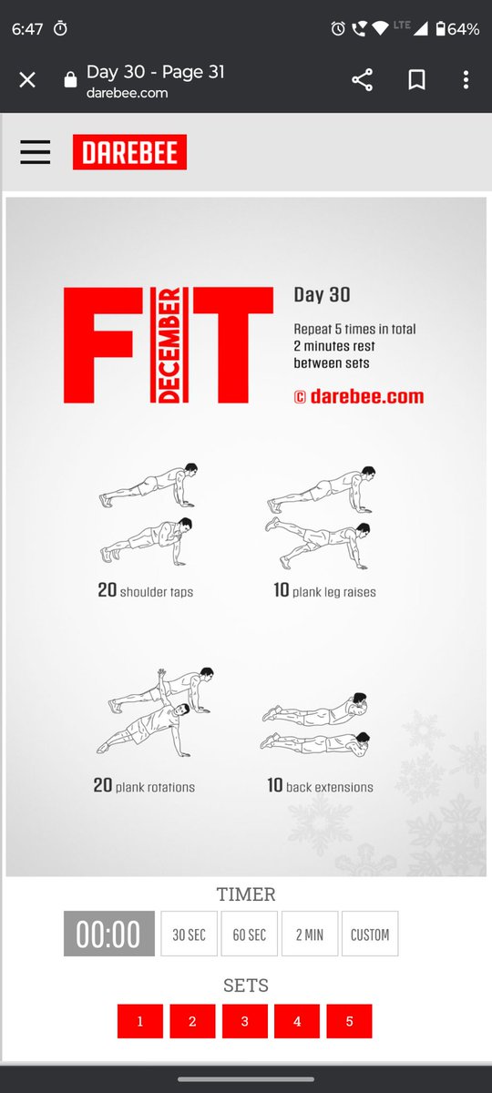 LSHUBHAM18's tweet photo. Yesterday 1hr 59minπ(less productive day)
Today's π―- 2hr 10min+π
Yesterday did 1hr 28min
@darebees
D30 and D31 #FitDecember #darebeeworkouts + #running ,#book - 15min amazing read, played #game of #Chess - 1/2 won
#productivity #meditate #selfcare #growthmindset #fitness https://t.co/jUUZT4yiiu