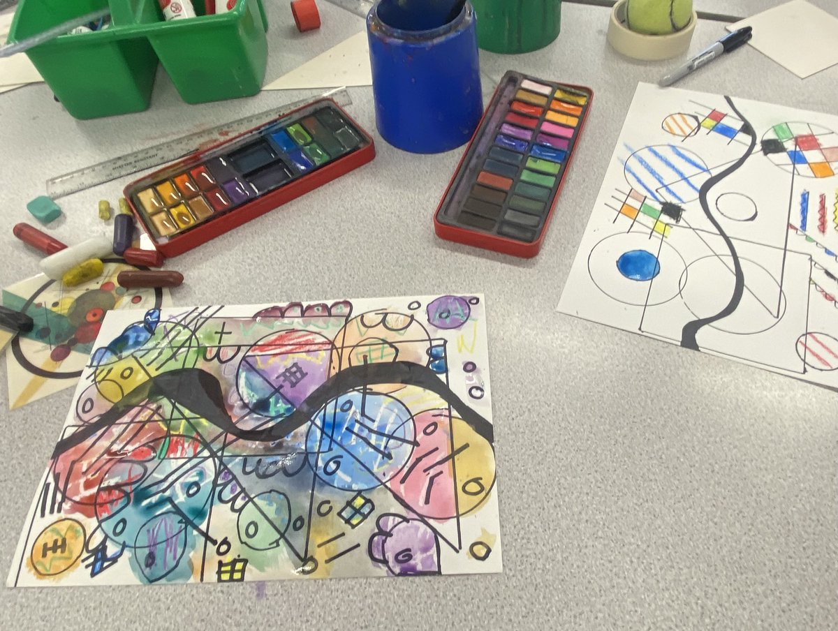 Beautiful Ark 3 Kandinsky inspired paintings to the sounds of Tchaikovsky today. <a href="/CN_SEND/">The Ark at Castle Newnham</a> <a href="/CastleNewnham/">Castle Newnham</a>
