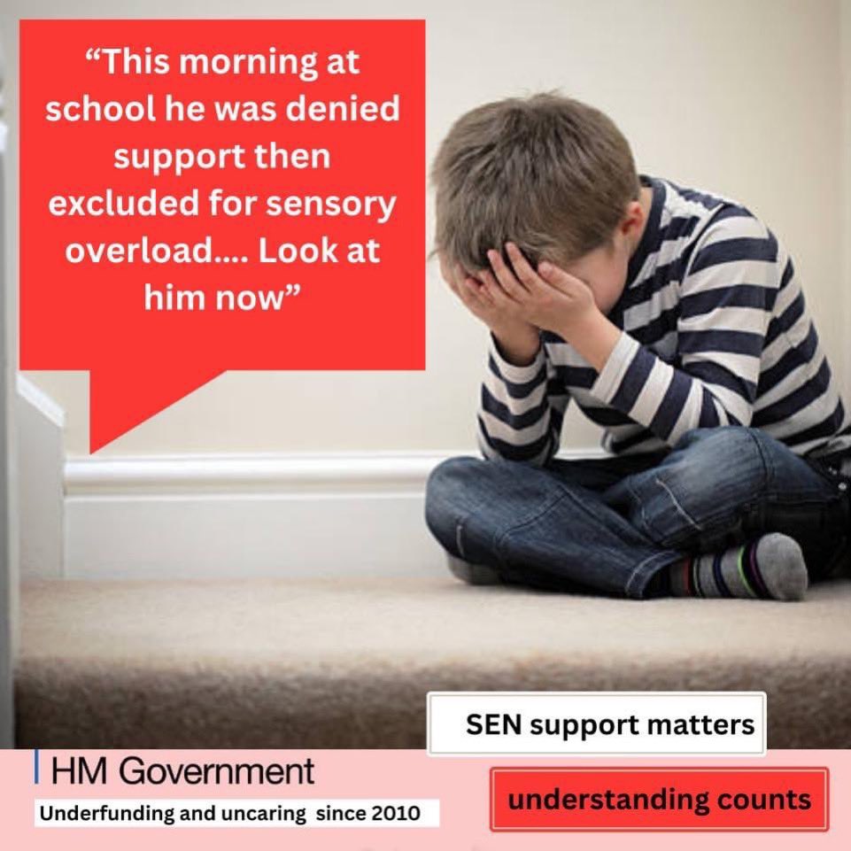 SimonTweetsWWFC's tweet photo. Some of you would’ve seen the governments campaign for improving School attendance. They don’t look at the #SEND or neurodivergent communities atall. Below images from @teamsquarepeg offer a much clearer message of what it means for our little ones… https://t.co/CSHcsRTORf