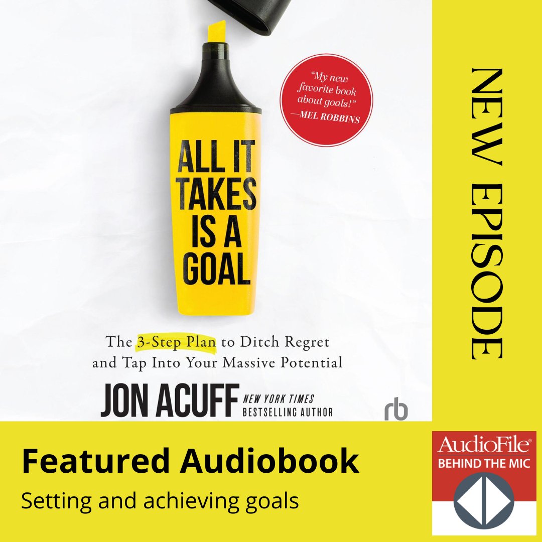 🎧 New Ep: Host Jo Reed and AudioFile’s @mleecobb discuss an audiobook all about setting goals. Productivity expert @JonAcuff narrates his audiobook with an infectious spontaneity and energy. @recordedbooks bit.ly/3M8l2JP