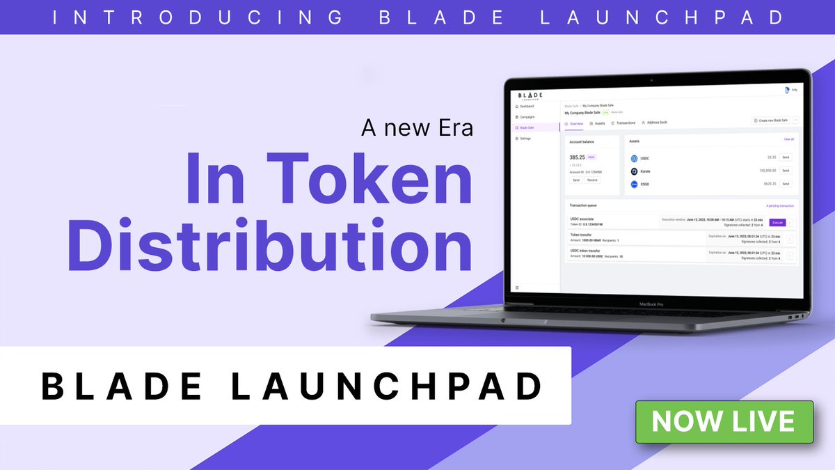 BladeWallet's tweet photo. Discover Blade Launchpad: A platform transforming how you manage and distribute your tokens. Simple, secure, and swift. Ready to change the game?
Learn more: https://t.co/Ux3eGtOk9Z
#BladeLaunchpad #TokenDistribution https://t.co/EBMuUjsFGw