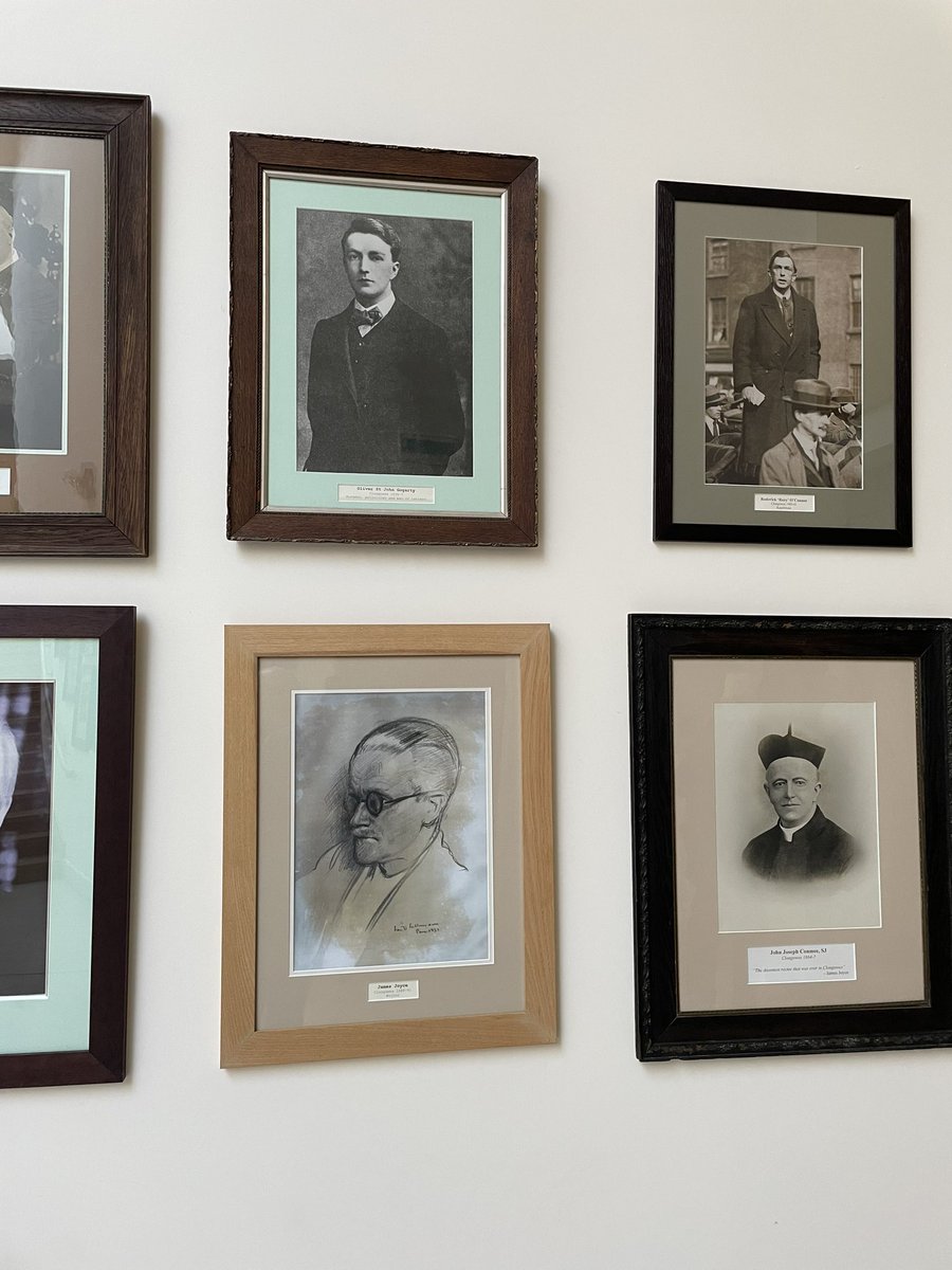 Friends &amp; enemies. Section of the alumni gallery at Clongowes Wood College.