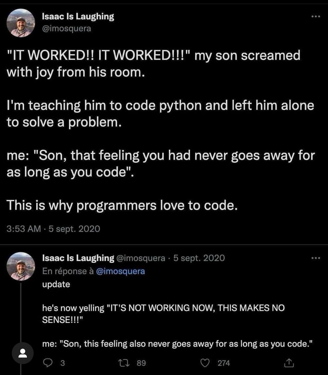 eloffd's tweet photo. I can confirm, both feelings never go away. https://t.co/BLpS0zpk56