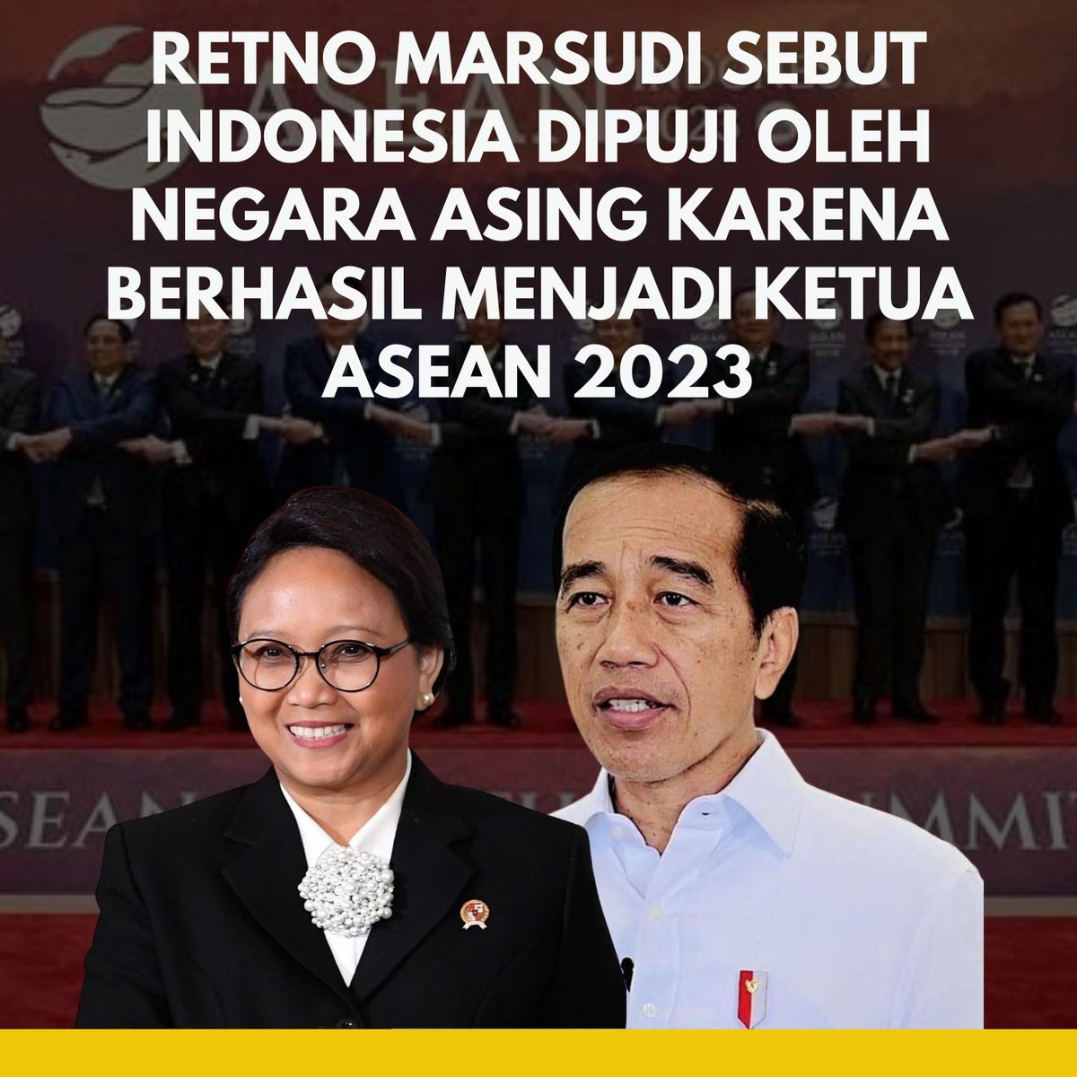 Melalui Diplomasi Terbaik Indonesia, semoga bisa menjadikan ASEAN lebih dipandang oleh dunia. Sekaligus menjadi motor penggerak percepatan kemajuan ASEAN. #DiplomasiTerbaikIndonesia #MediaCenterIndonesiaMaju #MenluRetno #PresidenJokowi