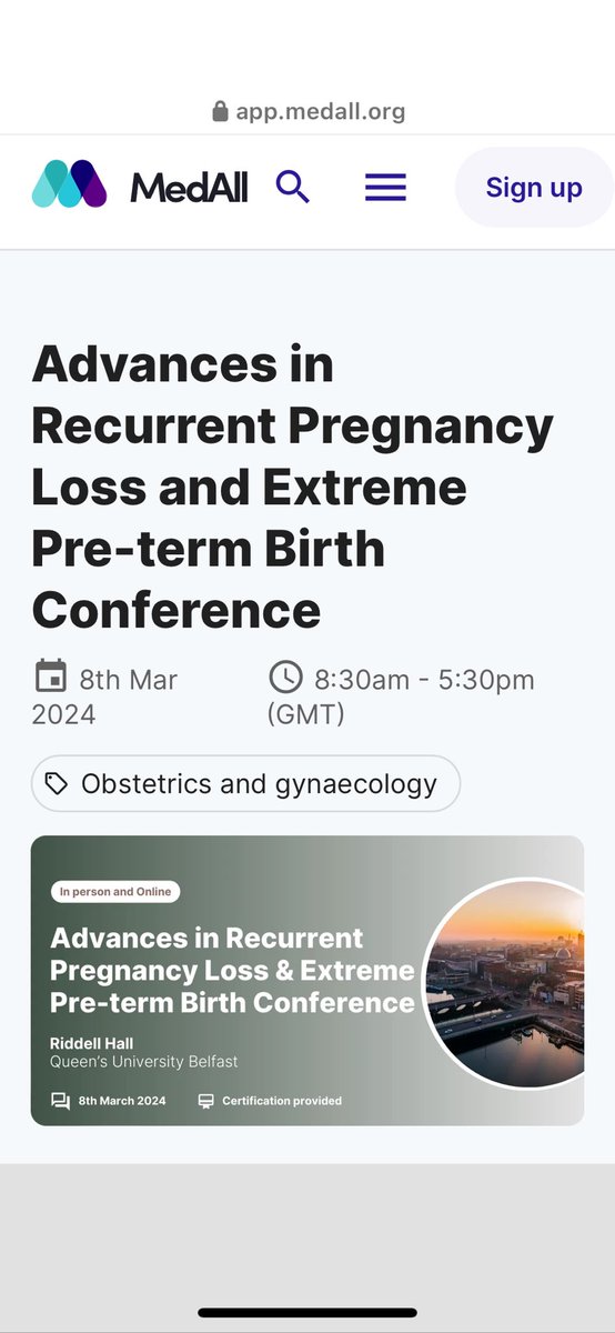 Only 8 weeks to go! Book now for this fantastic conference and update yourself on #pregnancyloss #recurrentpregnancyloss #extremepretermbirth