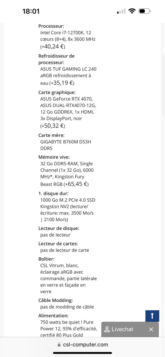 dikiniks's tweet photo. Si il y’a quelqu’un qui s’y connais en pc gamer qui peut m’aider 👇🏼

Je veux savoir si ces composants sont bien même très bien pour du jeux en live en haute qualité et du montage vidéo, si vous connaissez moin chère (1700€) https://t.co/uiqiLczSx2