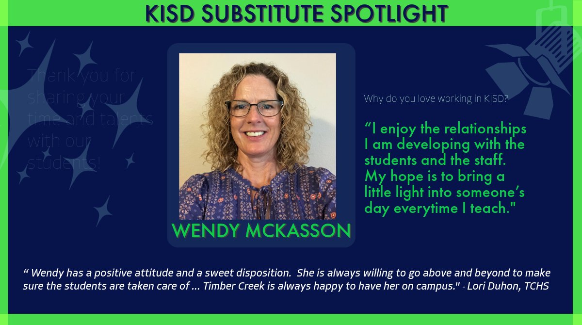 Kellerisd_HR's tweet photo. Thank you, Wendy McKasson, for substitute teaching in Keller ISD! Ms. Duhon at TCHS says, "She is always willing to go above and beyond to make sure the students are taken care of…” #KISDSubSpotlight #KellerISDThePlaceToBe @TCHSTalon #FalconFlex https://t.co/A5Vrd7uMb6