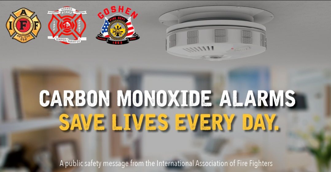 GoshenFF's tweet photo. Don't forget to check the batteries in your Smoke and Carbon Monoxide detectors. All smoke and monoxide detectors have a backup battery, even the wired and plug-in types! #local1443 #helpstop1AMbeeping #PSA #safety #CRR https://t.co/EJl25afvxz
