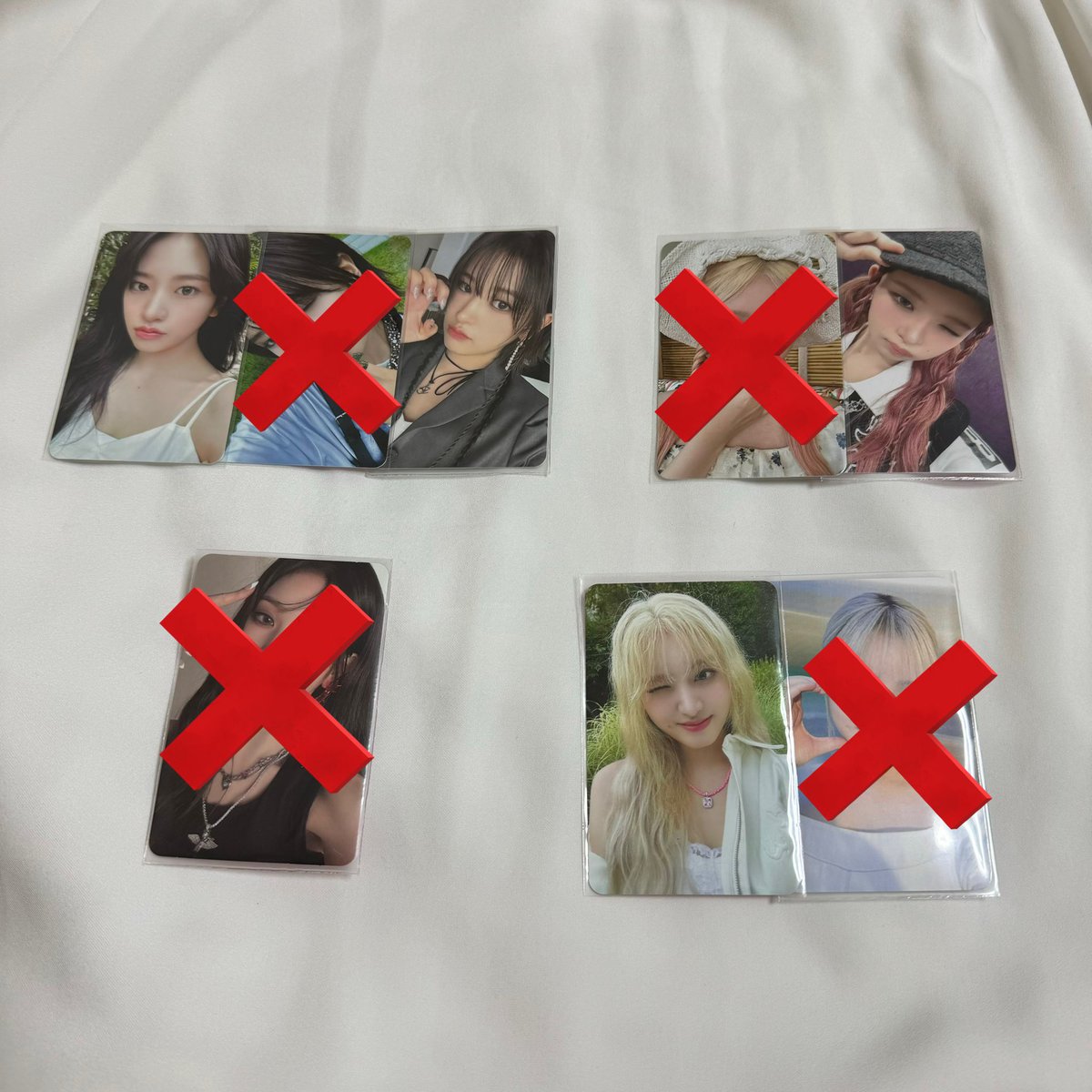 yqll0's tweet photo. 【買取/譲渡/交換】 IVE ガウル 가을

求┊ 1枚目画像
譲┊ 買取or交換2枚目画像 ユジン レイ リズ

記載前後の値段で検討
譲渡の場合お値段ご提示お願いします。
PayPay送金、メルペイのみ可
郵送のみ📮

お心当たりございましたお気軽にお声掛けください🙇🏻‍♀️ https://t.co/xEhbDUIppl