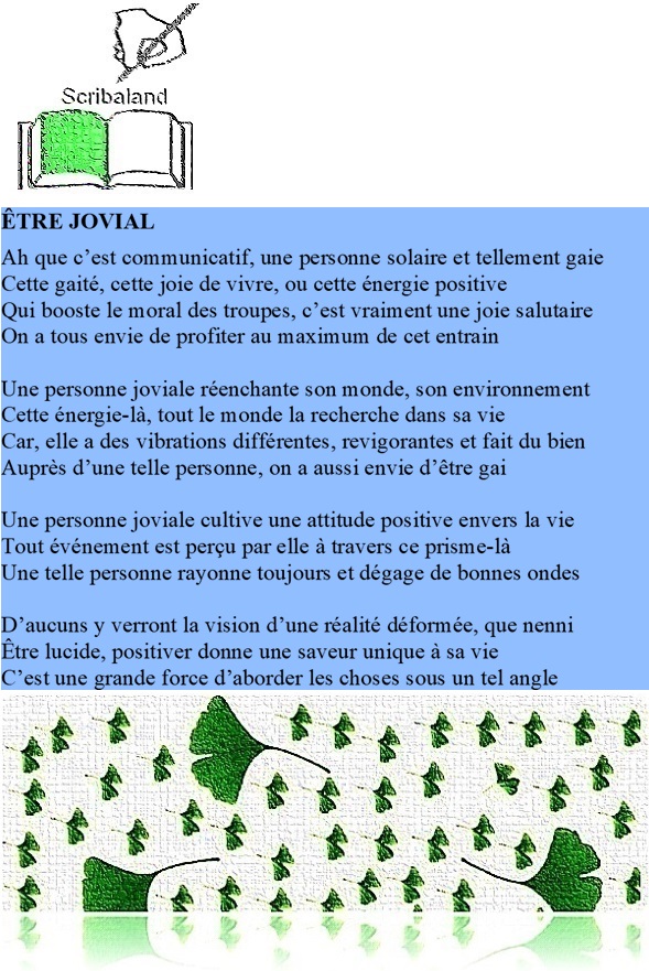 scribaland's tweet photo. #Scribaland ÊTRE JOVIAL
Ce n’est pas déroutant, c’est bon pour le moral!#traits #trend #trends #twitto #twittos #twitter #tumblr #tv #universite #universites #verbe #verbes #verbal #verbale #verbaux #vers #verset #versets #BD #versification #vevo #vine #virgule #virgules #virtuel https://t.co/E8lemlwlHr
