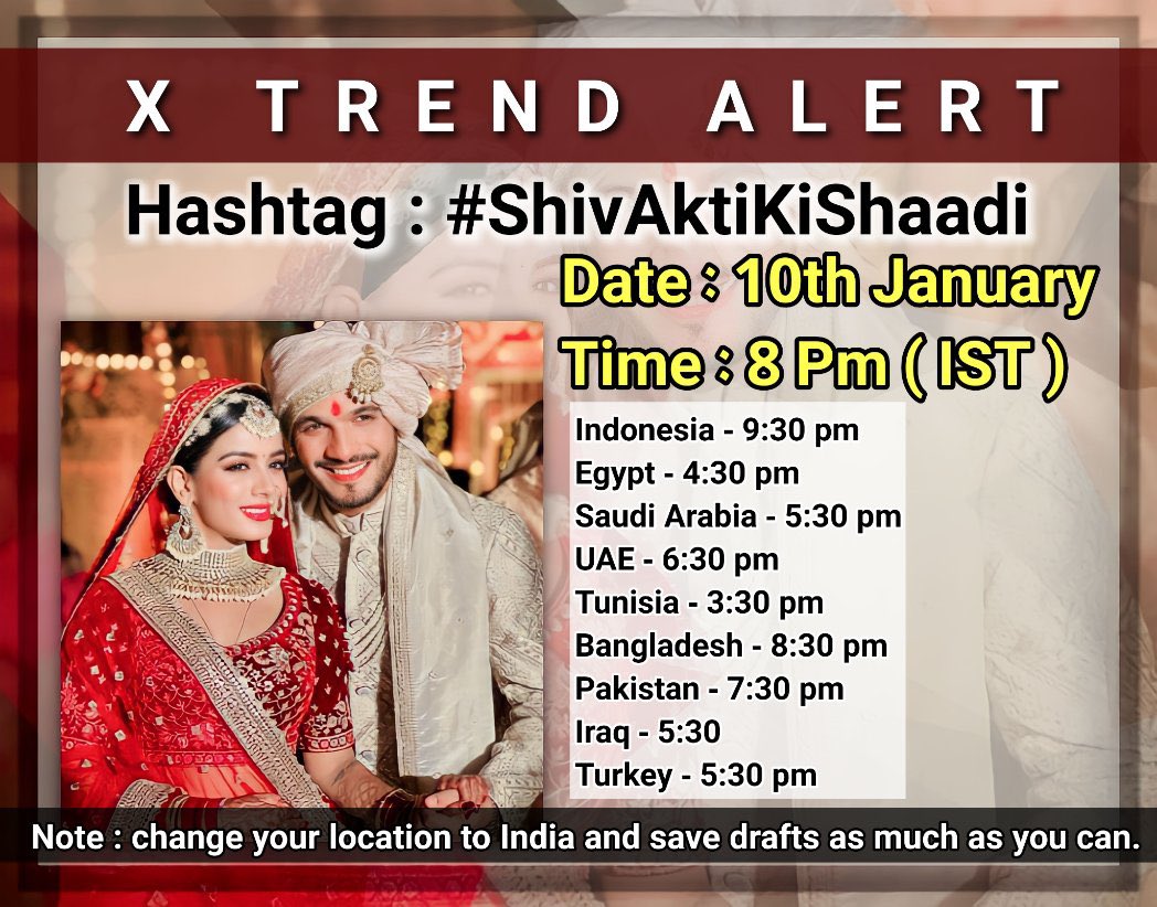 ArjunBijlaniFC's tweet photo. Join in the celebration of ShivAkti k Shadi tomorrow with us.. pls b thr #ArjunBijlani #PyaarKaPehlaAdhyayaShivShakti https://t.co/Ciooh6H35W