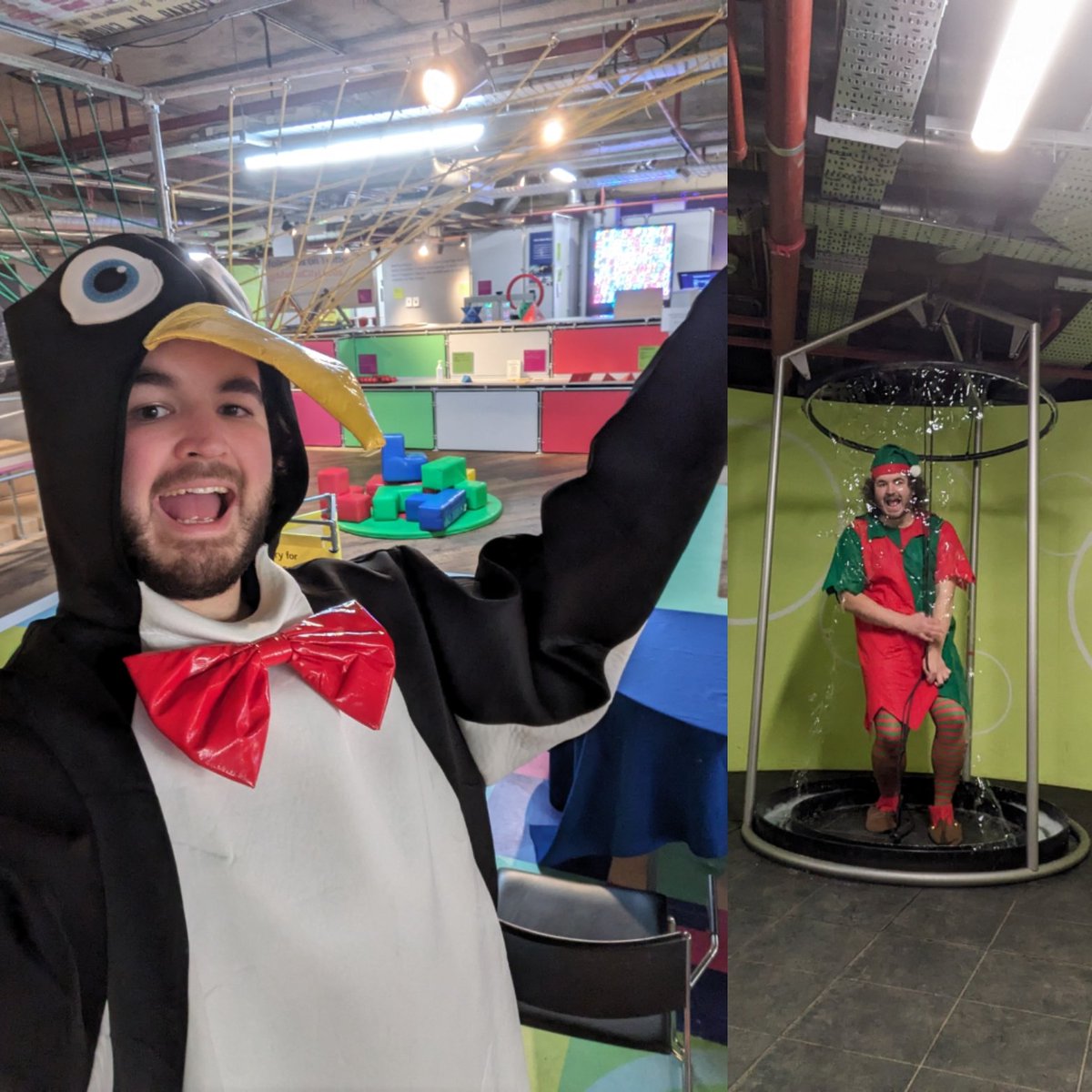 Wishing all the best to everyone who has restarted school this week. Those who visited over the holidays may have spotted a couple of denizens of the North Pole trying their hands (or flippers) at our mathematical exhibits!

#MathsCity #Leeds #maths #penguin #elf