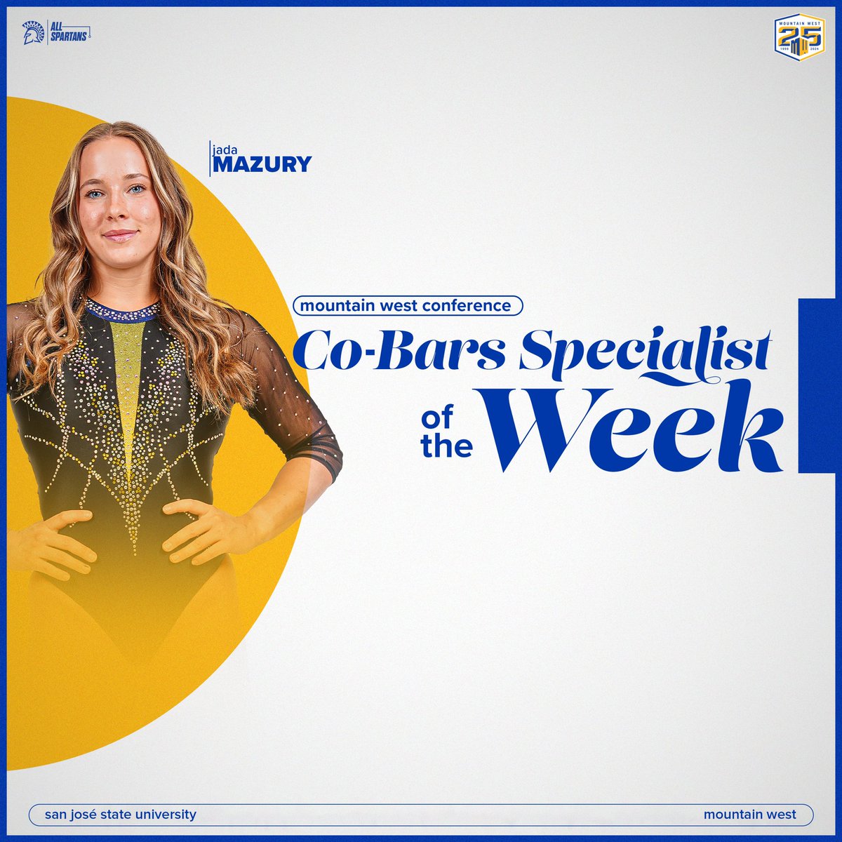 That’s 4️⃣ Spartans with <a href="/MountainWest/">Mountain West</a> honors this week!
<a href="/Lmacgymnast/">Lauren Macpherson</a> 
<a href="/MarissaAshton2/">Marissa Ashton</a> 
<a href="/Madikir/">Maddy</a> 
<a href="/MazuryJada/">jada</a> 

#AllSpartans