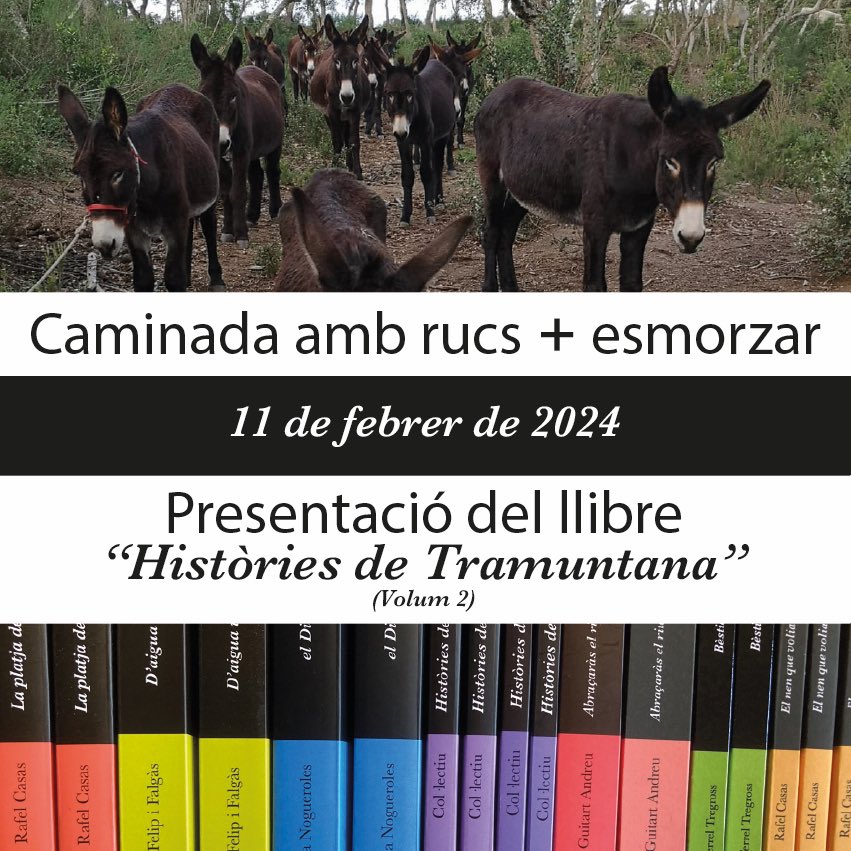 RucsGavarres's tweet photo. El proper 11 de febrer acompanyarem a @llunydelramat edicions en una matinal per presentar un nou llibre: "Històries de tramuntana" volum II, escrit per diferents autors. Voleu venir? Serà amb reserva i places limitades.
Visiteu https://t.co/iaF73P2LNv https://t.co/PjOofE4bqa