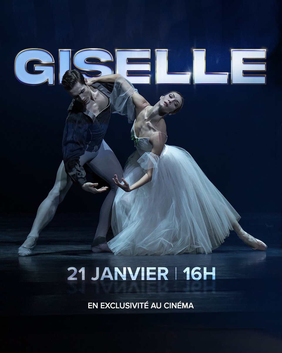 PatheLive_FR's tweet photo. Le meilleur du ballet est de retour sur grand écran au cinéma ! 
Retrouvez les étoiles Olga Smirnova et Jacopo Tissi dans le ballet romantique GISELLE, filmé au DNB d'Amsterdam. Rdv le 21/01 pour découvrir cette production d'une beauté saisissante.️
🎟️https://t.co/6aq4t79wsu https://t.co/gCtEYcDUpw