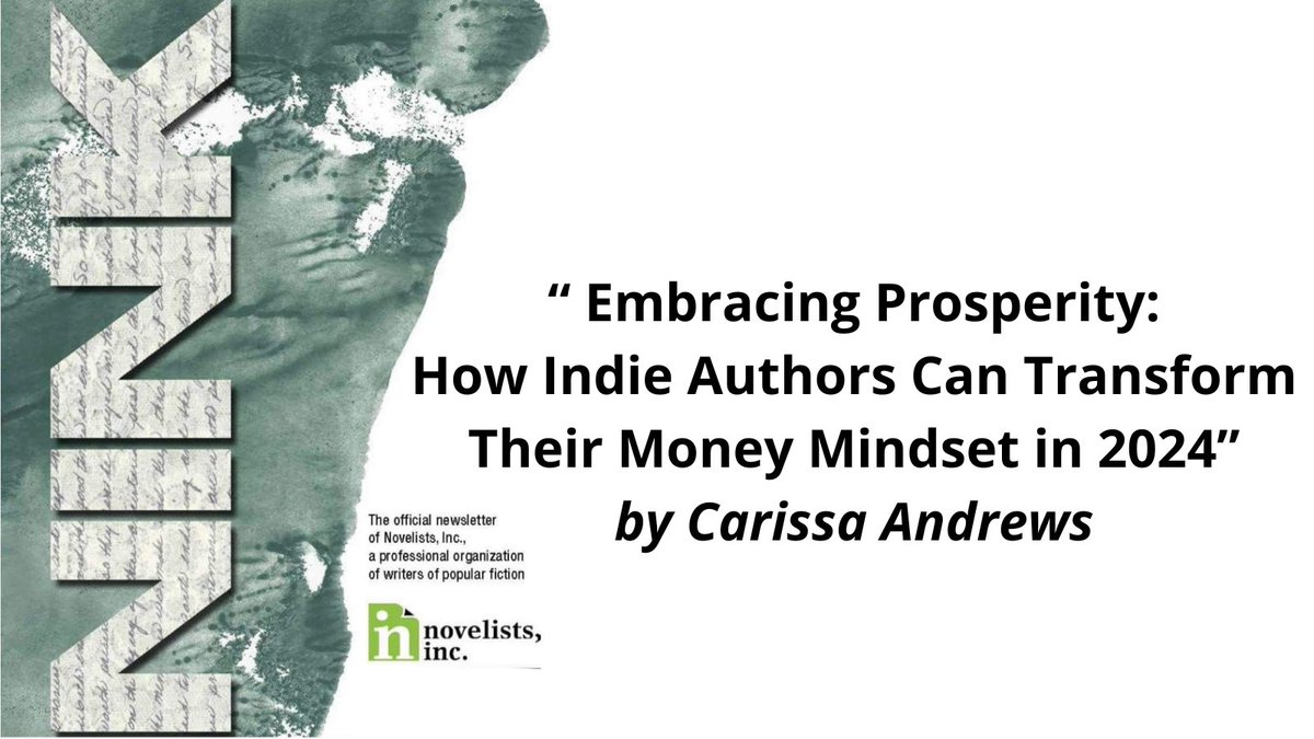 Check out the latest from the #NINK blog: " Embracing Prosperity: How Indie Authors Can Transform Their Money Mindset in 2024” by Carissa Andrews
ninc.com/nink-embracing…

#NinkKnowledge #writerslife #writers #author #NINC  #writing #amwriting #writingcommunity #businessofwriting