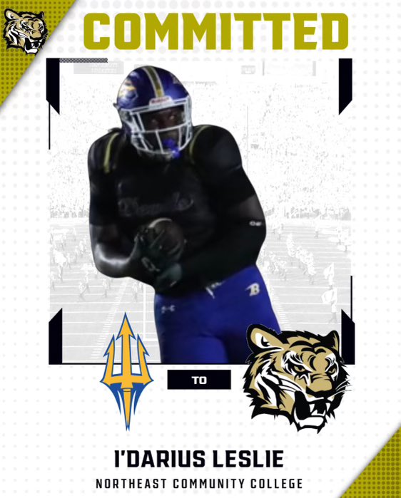 IdariusLeslie's tweet image. I am exited to announce my commitment to further my academic &amp;amp; athletic career @NEMCCTigers. I would like to thank the @NEMCCTigers coaching staff for giving me this opportunity. I would also like to thank my teachers and coaches at @BHSDevils1 who have helped me reach this goal