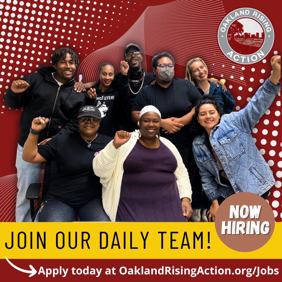 Apply by THIS Friday, Jan 12th! OaklandRisingAction.org/Jobs

Come shape the future of Oakland + create a more equitable city for all! Join our Daily Team to outreach to voters in East, West Oakland+unincorporated/South Alameda County &amp; increase civic participation this election year.