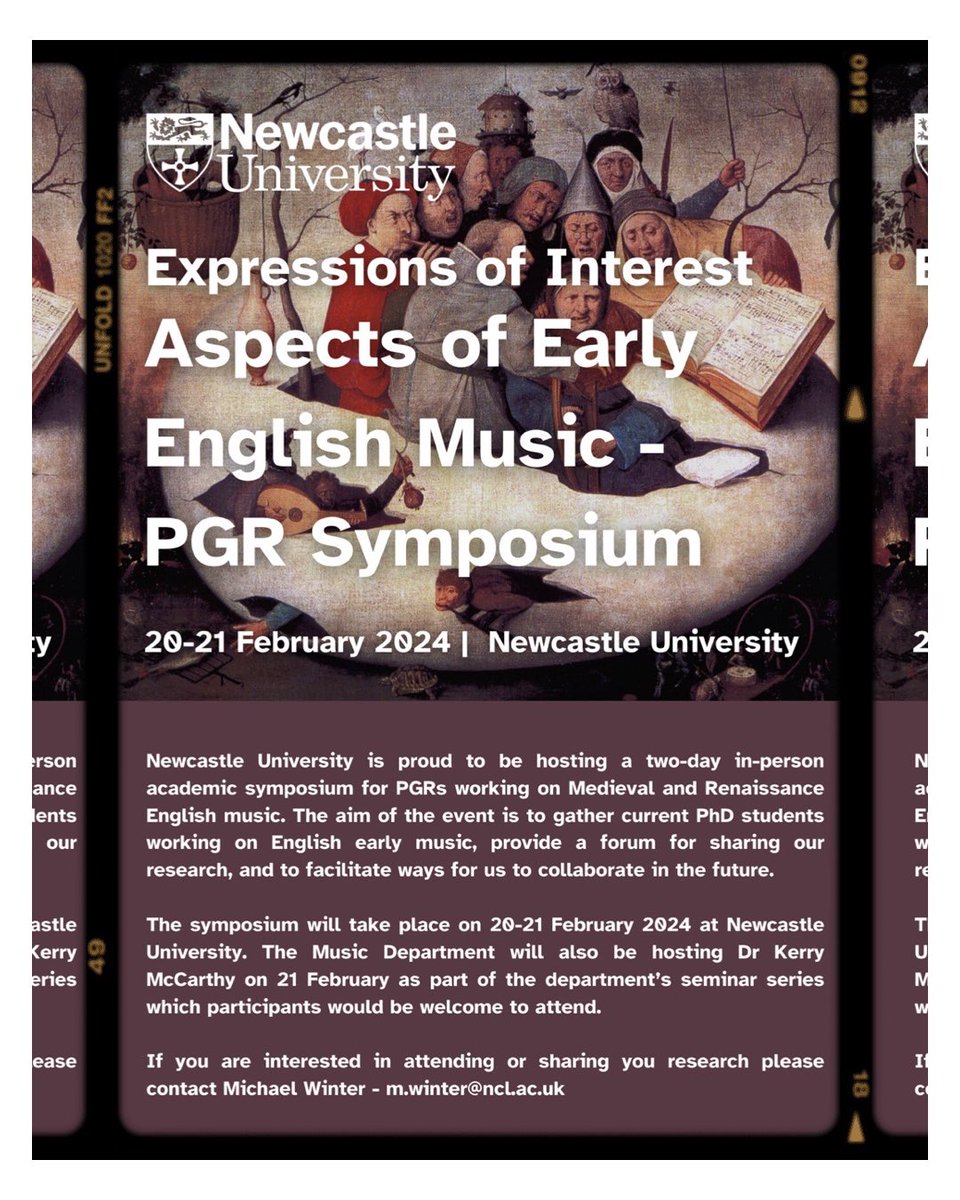This conference is coming up soon (20-21 Feb) at Newcastle University, and with a line up of excellent fresh scholarship on early English music and an in-person keynote from Kerry McCarthy it sounds great! @MichaelWinter99