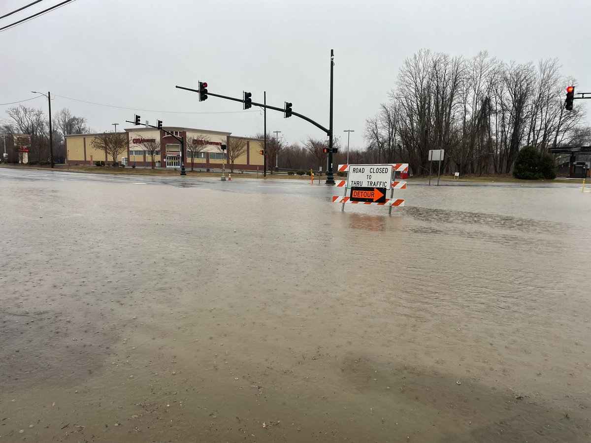 Flooding in Hendersonville that has stretched across this road and has led to closures on each side. I came to this exact spot a few weeks ago for flooding, but I haven’t seen it this deep before. <a href="/SpecNews1MTN/">Spectrum News 1 Mountain Region</a>