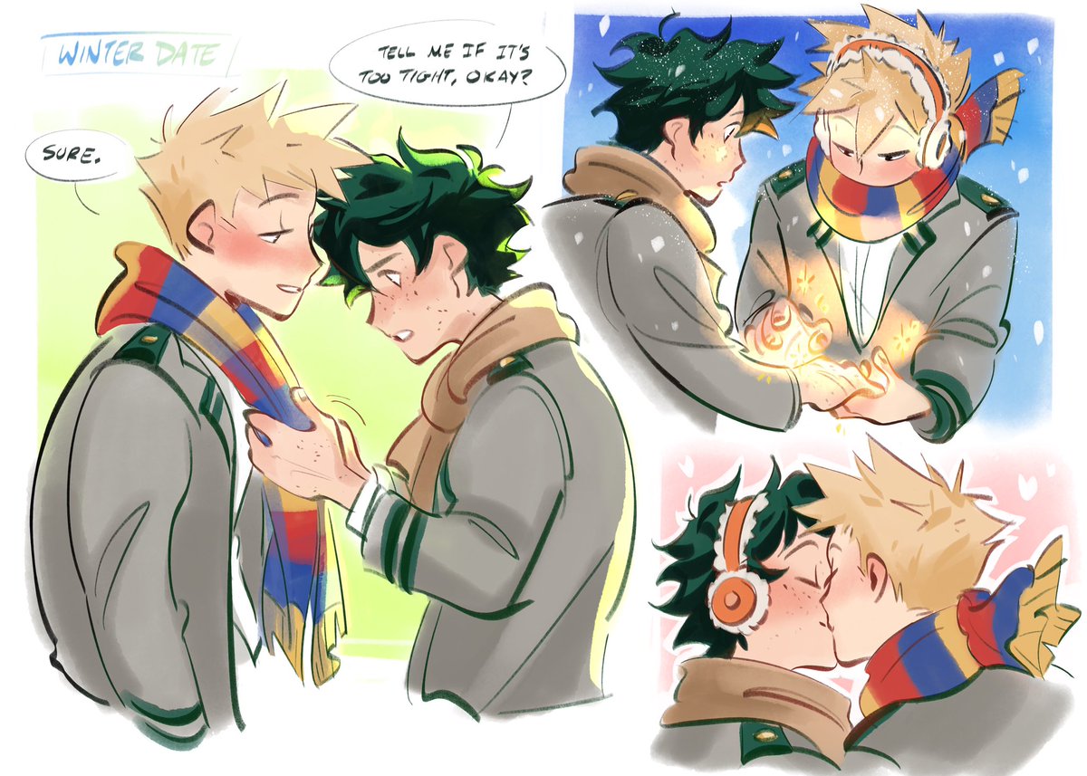 daniartonline's tweet photo. A date in the snow ❄️ #bkdk #bnha https://t.co/SF9Ohojc5c