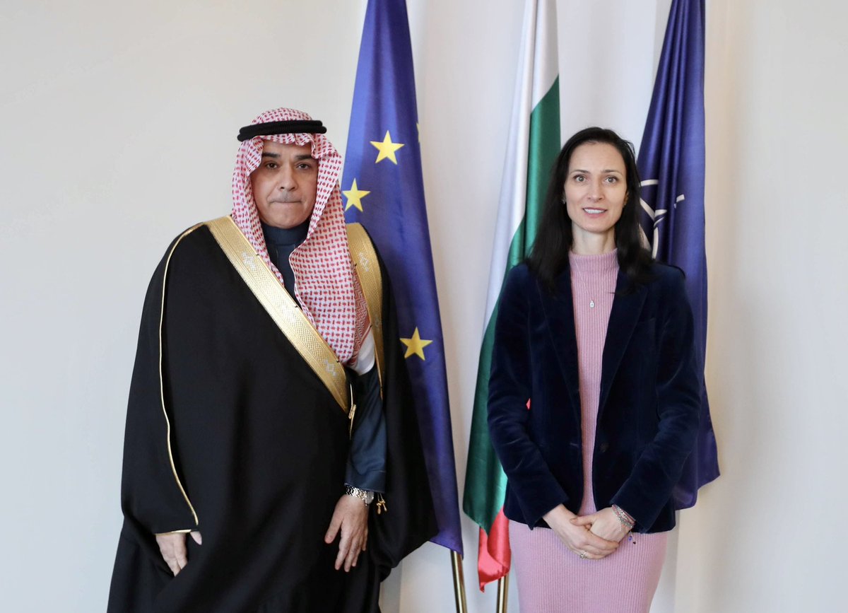 Thank you to H.E.Khalid bin Kamal Fakih, Amb.of🇸🇦, for his support for strengthening 🇧🇬🇸🇦 relations Congratulations for winning #EXPO2030 We expressed commitment to enhance coop' on trade, innov',tourism Looking forward to my official visit on invitation by MFA@FaisalbinFarhan